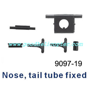 shuangma-9097 helicopter parts nose and tail tube fixed set 6pcs - Click Image to Close